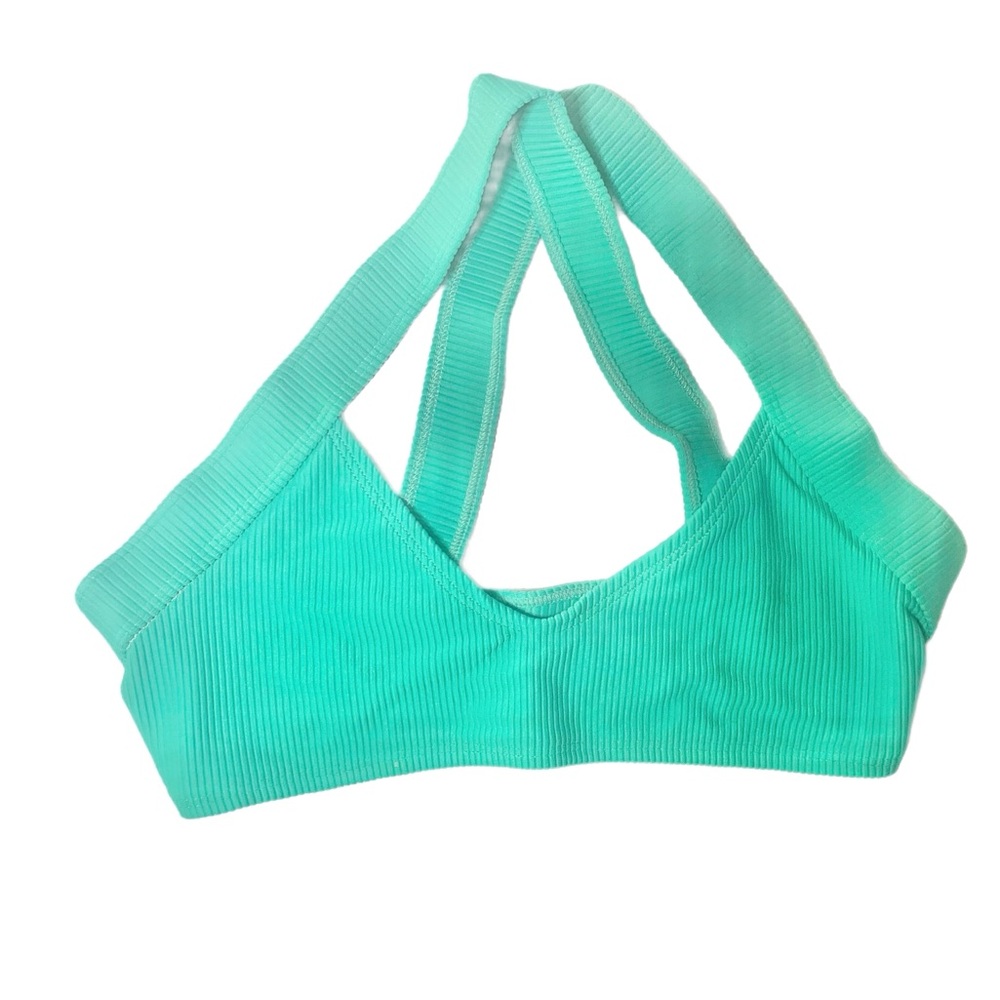 Velvet Sphynx The Garth Bikini Top In Sea Salt Green